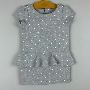 Janie and Jack peplum dress with hearts size 2t